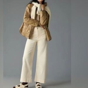 Anthropologie Colette cropped wide-leg corduroy pants